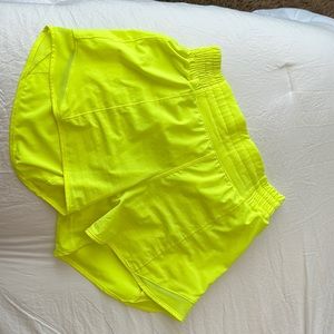 Lululemon Bright yellow shorts Hotty Hot High-Rise Lined Short